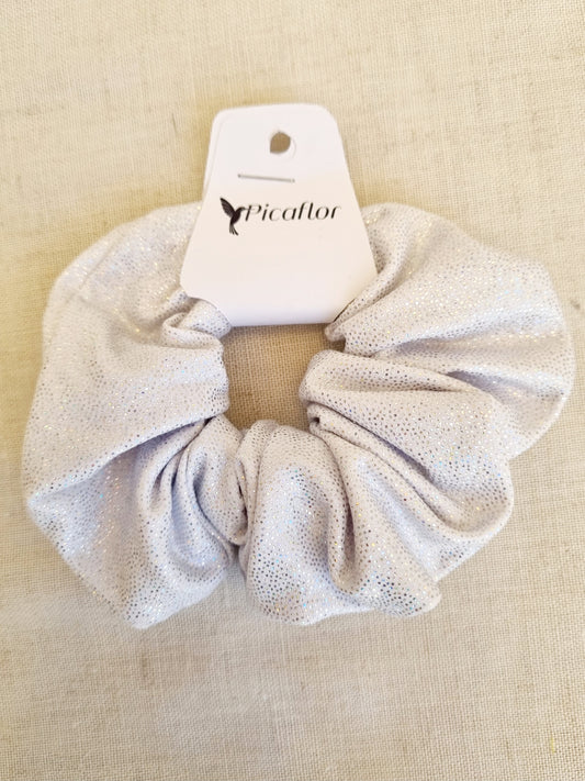 Scrunchie Rock Blanco Metálico