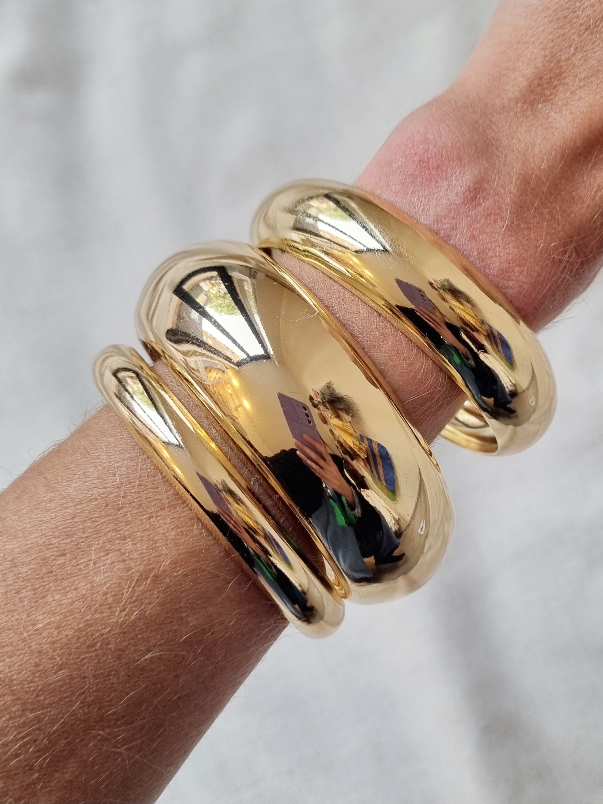Set Brazalete Trio Dorado-Pulsera-Picaflor