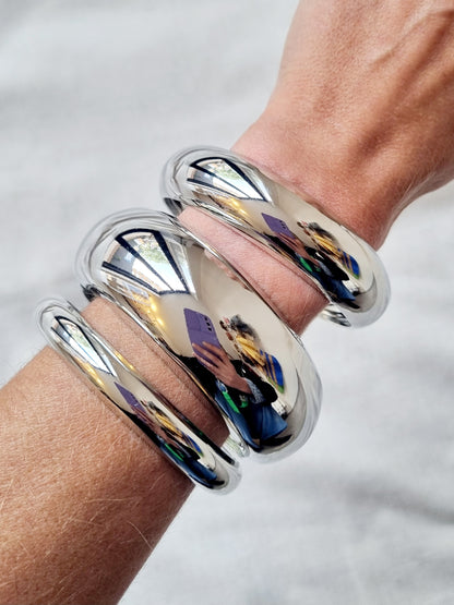 Set Brazalete Trio Plata