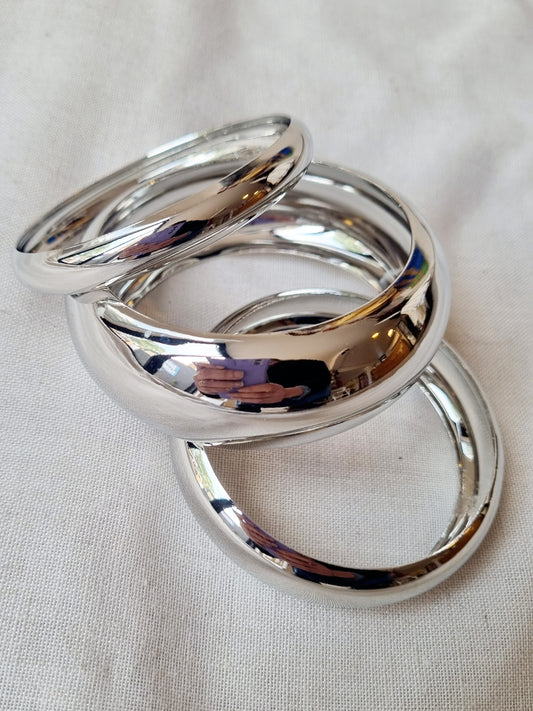 Set Brazalete Trio Plata-Pulsera-Picaflor