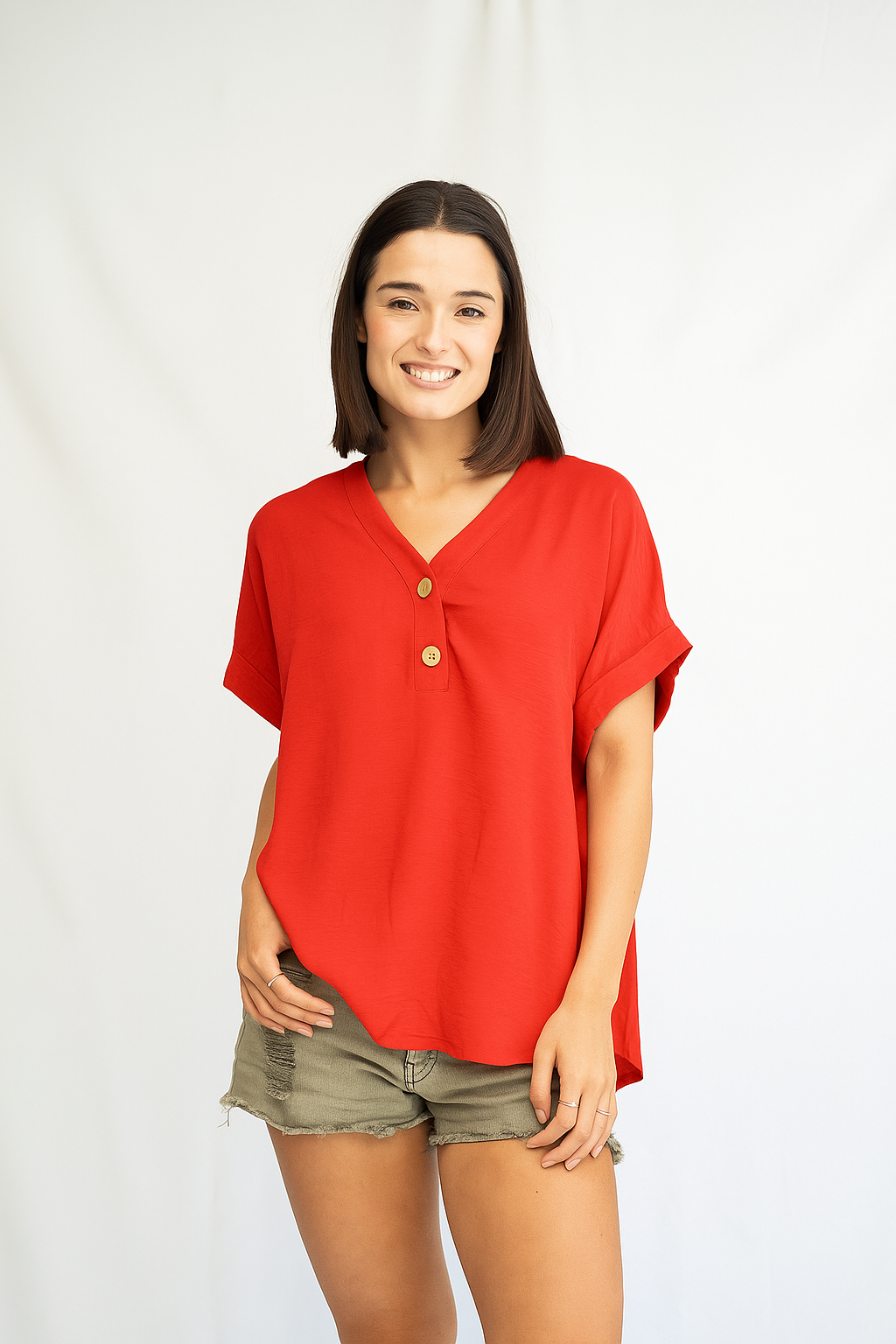Blusa Sule Roja Básica