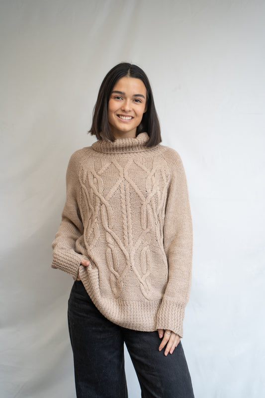 Sweater Alia Camel Trenzado-Sweater-Picaflor