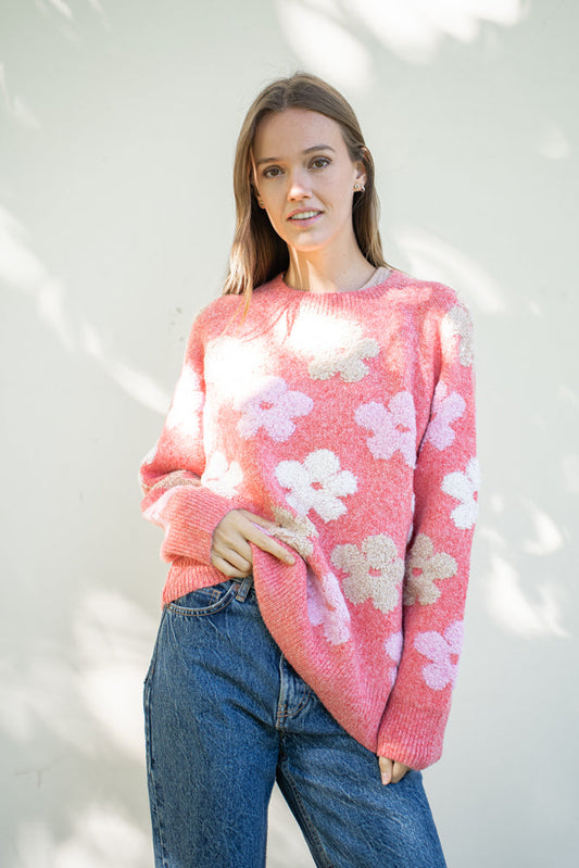 Sweater Eros Coral Flores