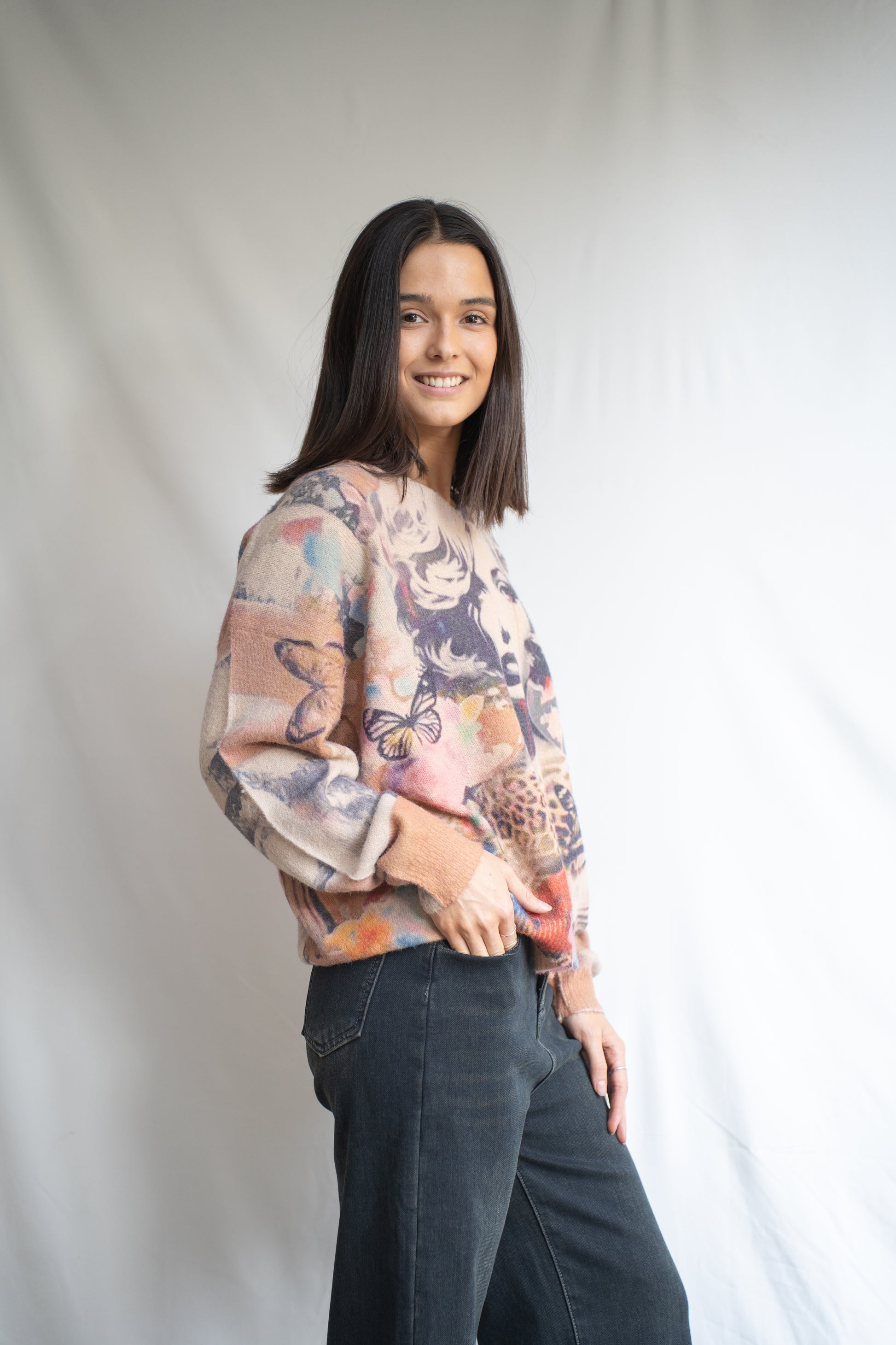 Sweater Marilyn Camel Estampado-Sweater-Picaflor