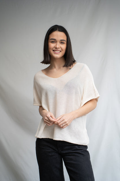 Sweater Mussa Crema Hilo-Sweater-Picaflor