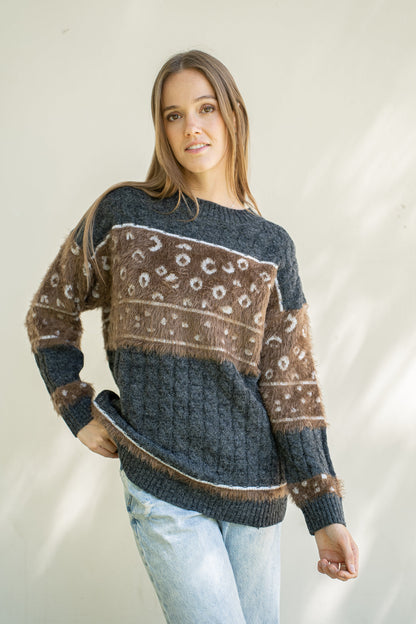 Sweater Pepi Gris Print
