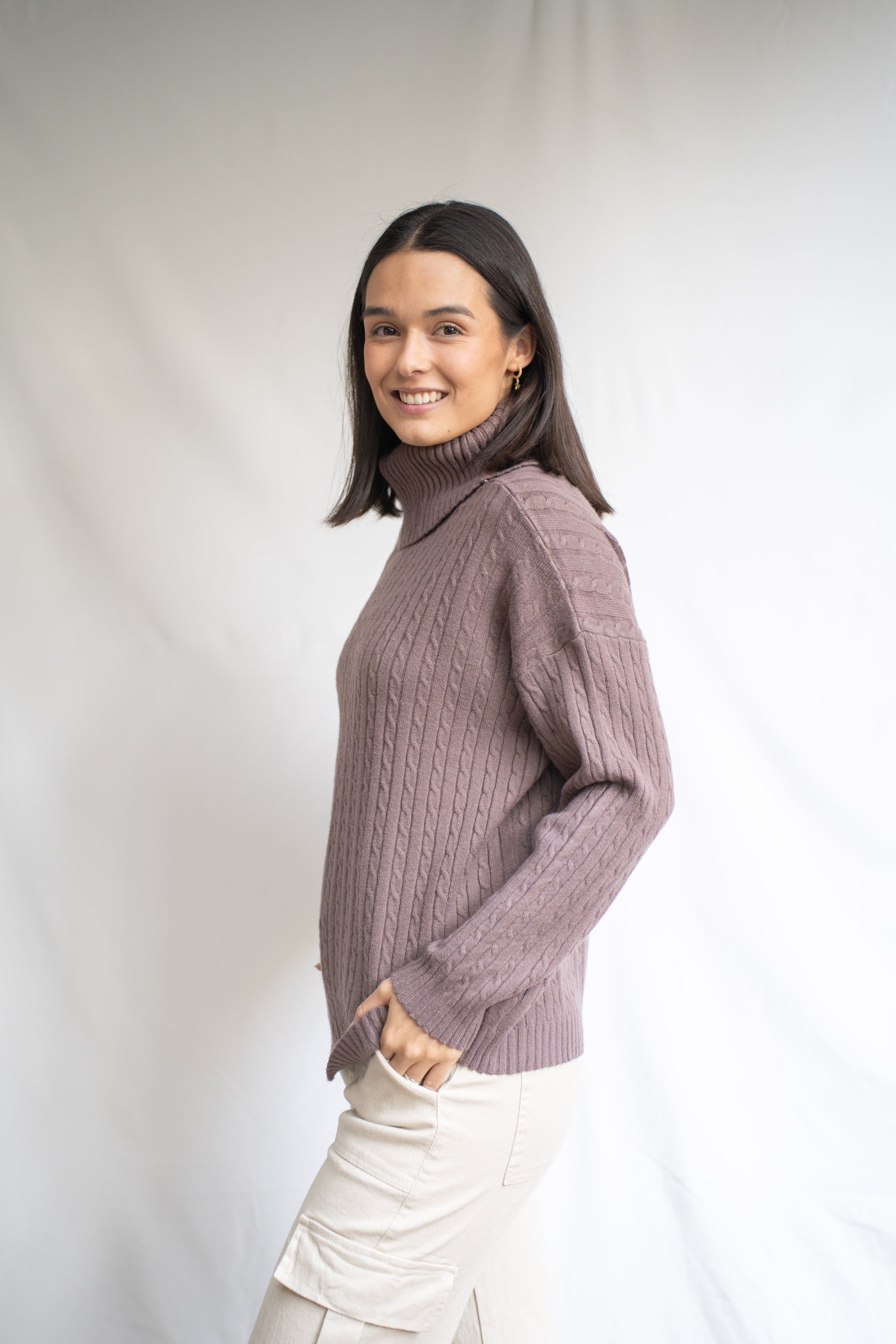 Sweater Polka Choco Trenzado-Sweater-Picaflor