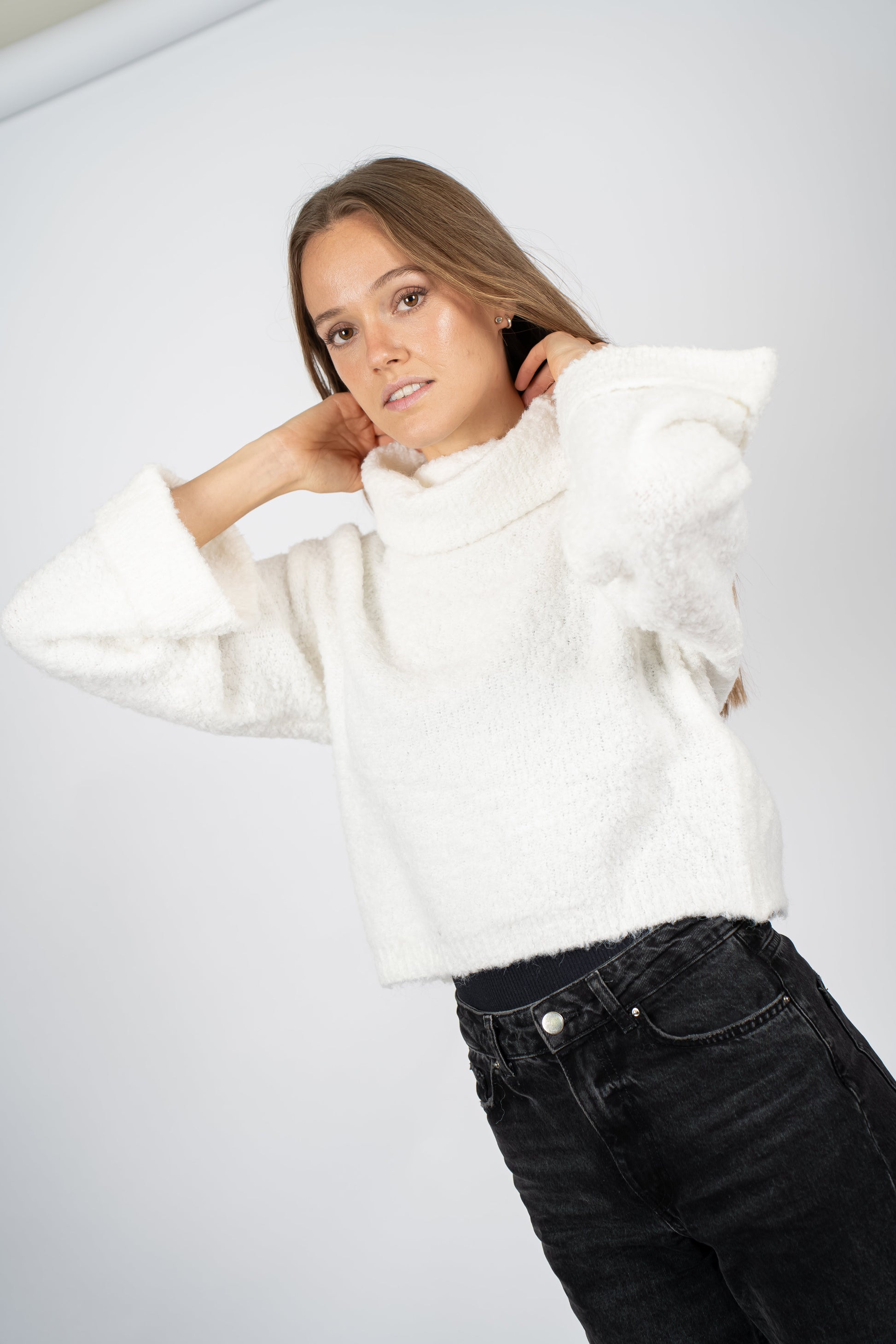 Sweater Ronys Blanco Textura