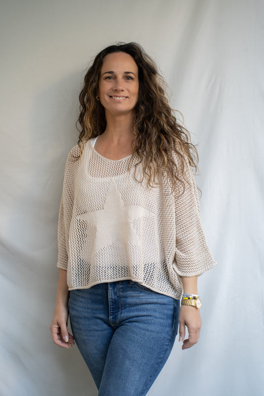 Sweater Stari Beige Tejido