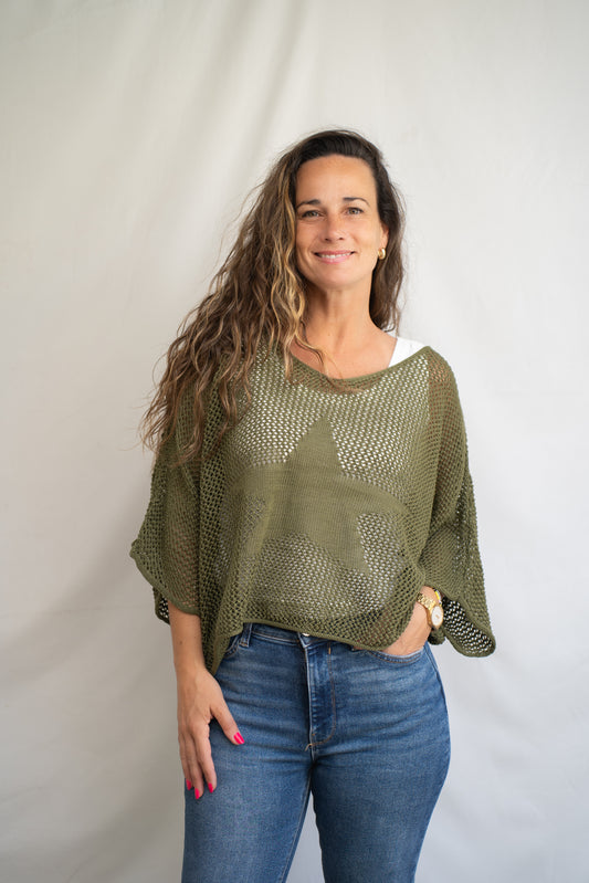 Sweater Stari Verde Tejido