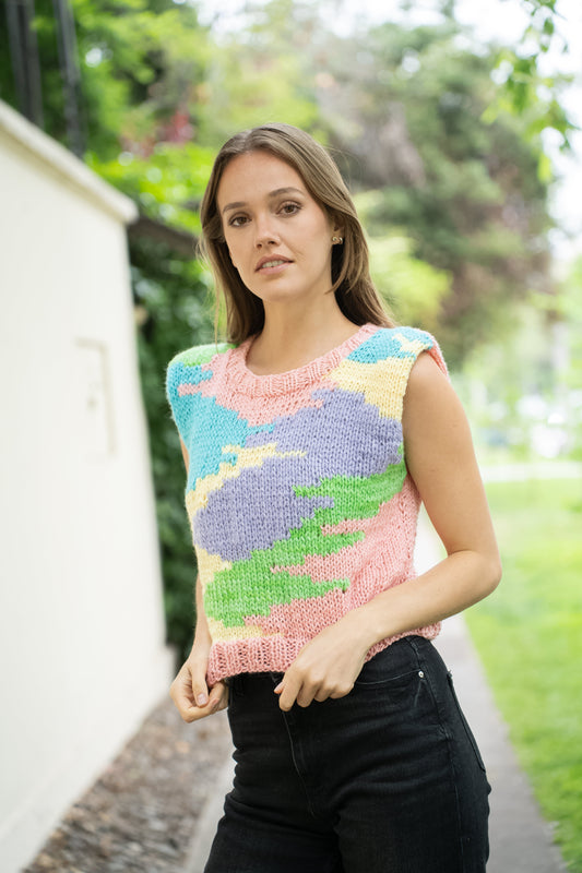 Sweater Trapiche Rosa Hand Made