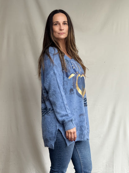 Sweater Yuma Azul Print-Sweater-Picaflor
