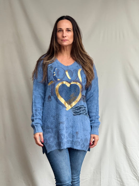 Sweater Yuma Azul Print-Sweater-Picaflor