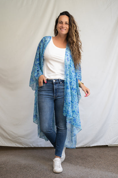 Tapado con brillos Glam Azul