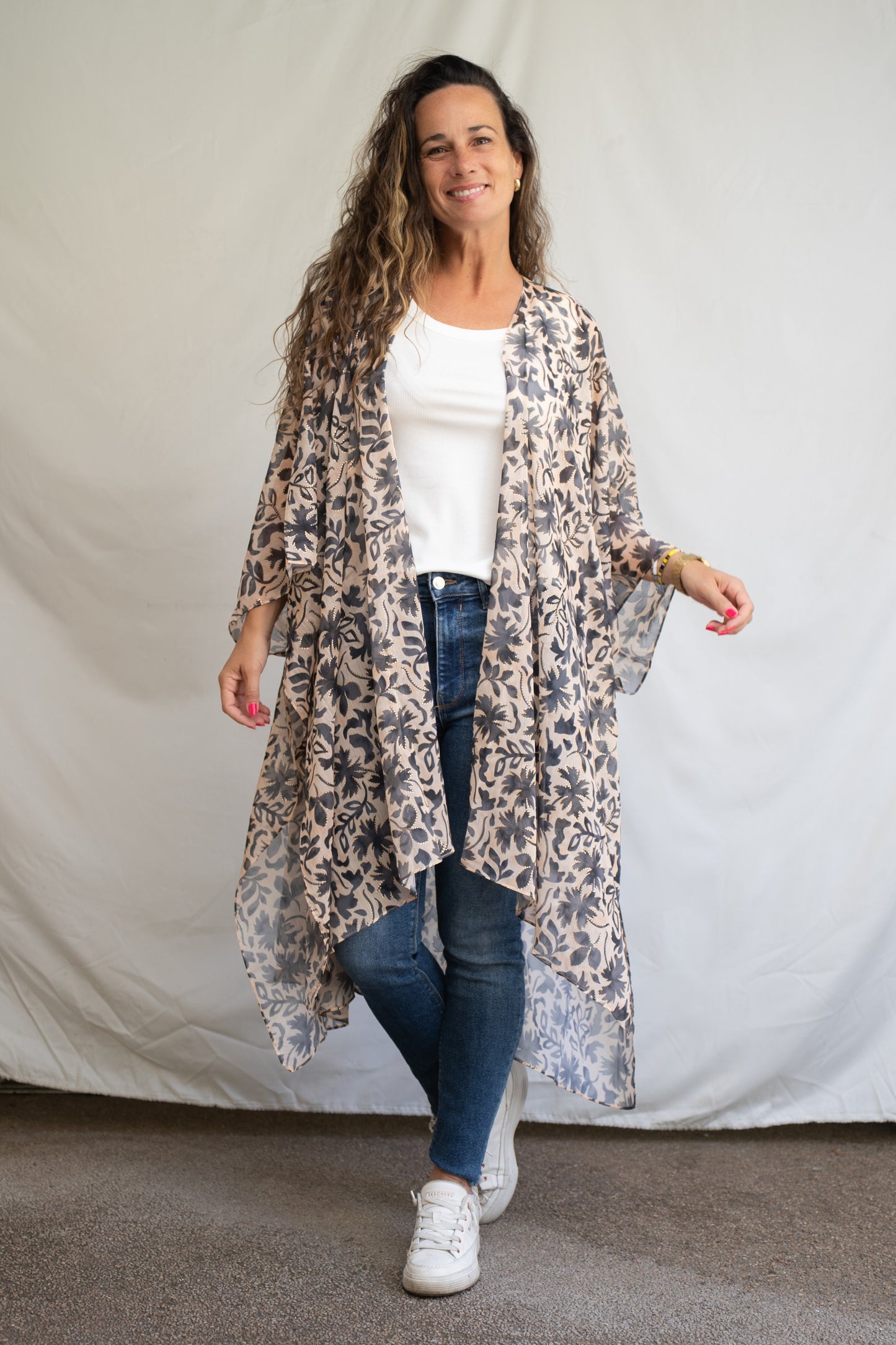 Tapado con brillos Glam Beige