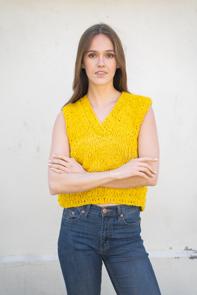 Vest Liliana Amarillo Hand Made