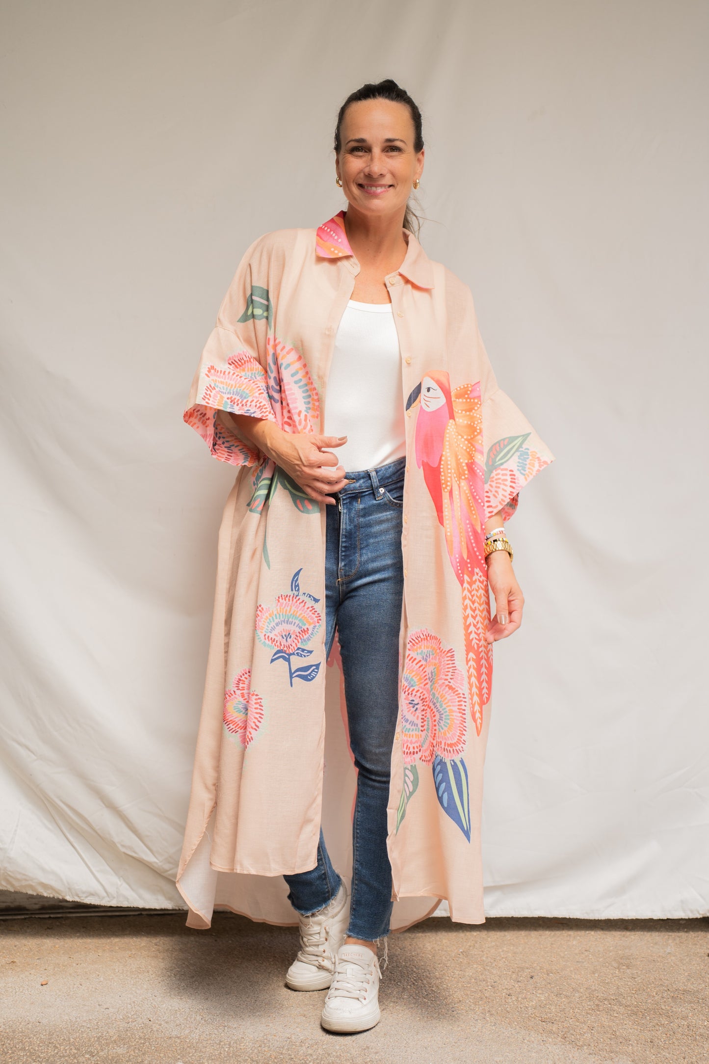 Vestido Camisero Tuca Beige