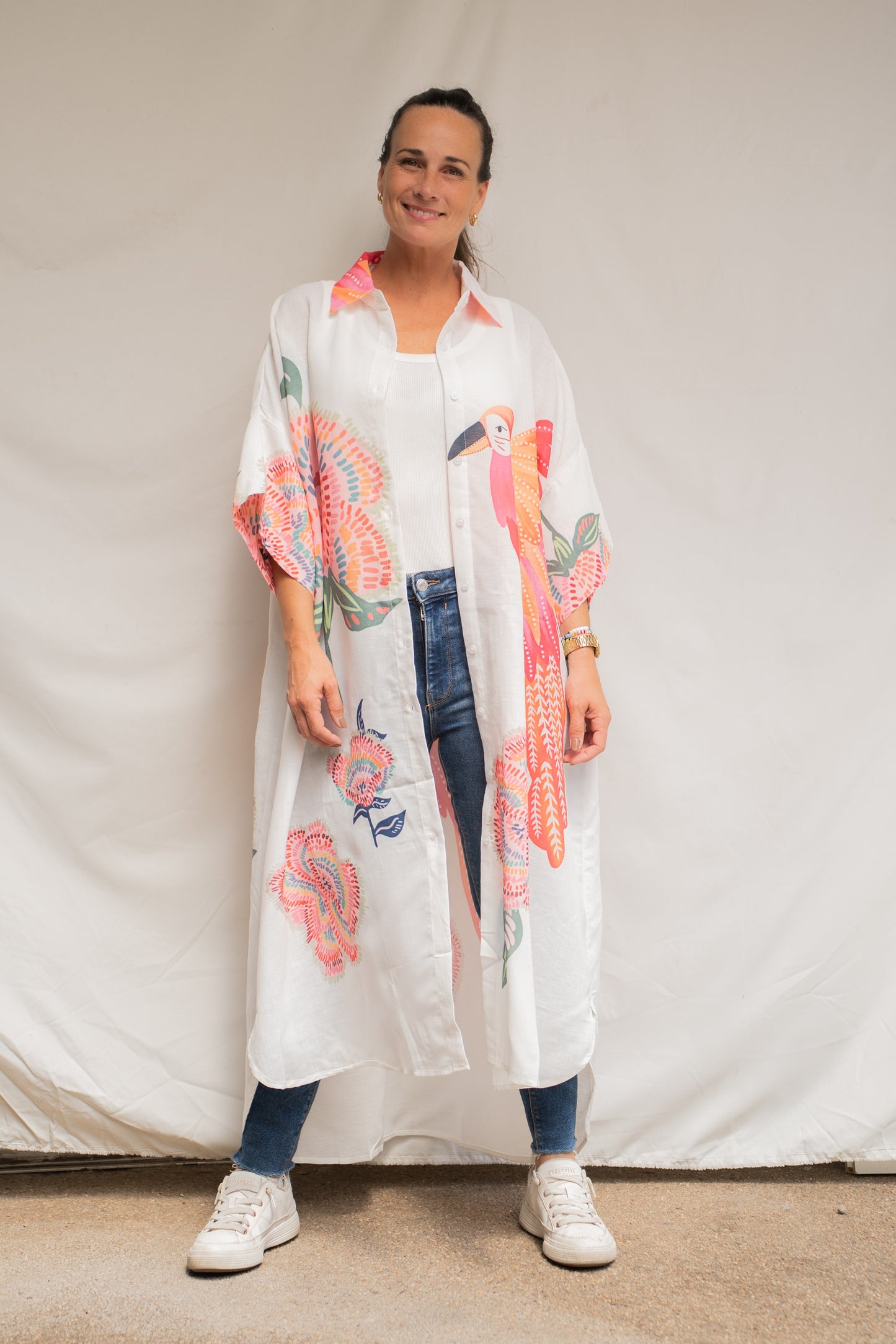 Vestido Camisero Tuca Blanco