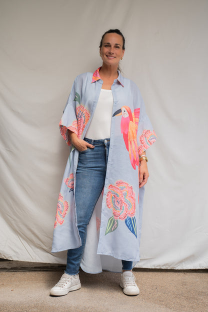 Vestido Camisero Tuca Celeste