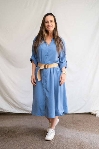 Vestido Largo Gaby Azul