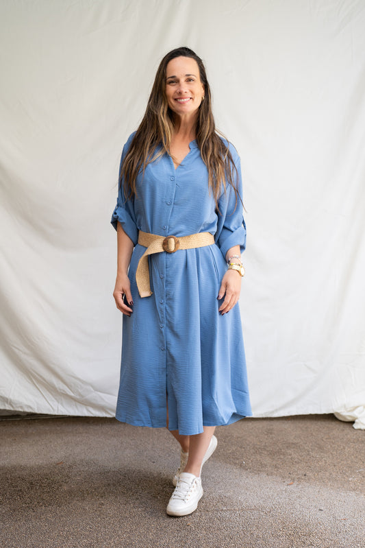 Vestido Largo Gaby Azul