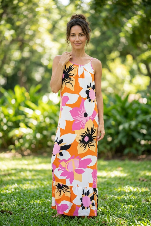 Vestido Largo Indie Magenta