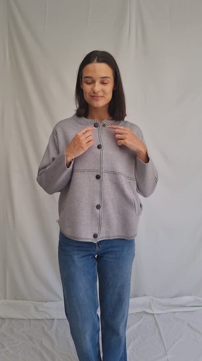 Chaleco Zorzal Gris Botones