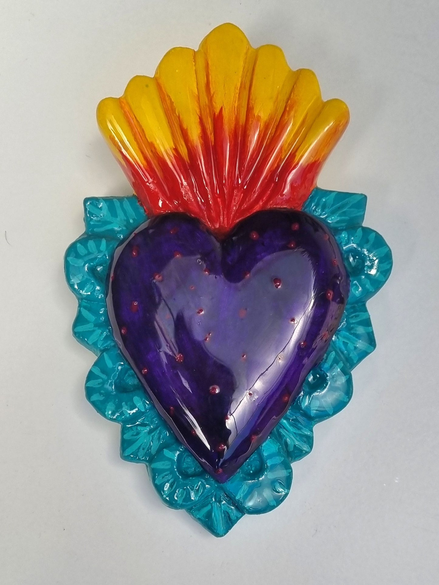 Decoración Yeso Corazón Luz