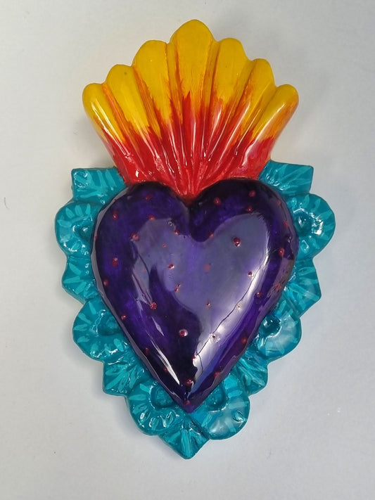 Decoración Yeso Corazón Luz