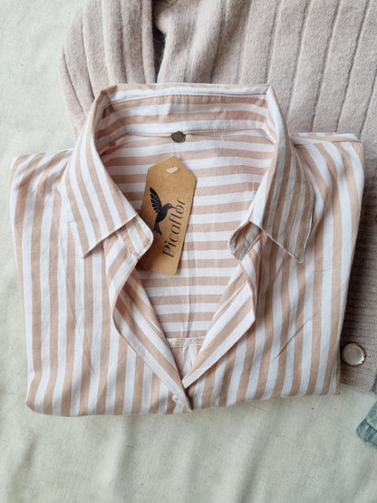 Blusa Carla Beige Rayas