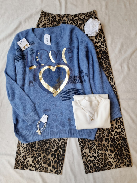 Sweater Yuma Azul Print