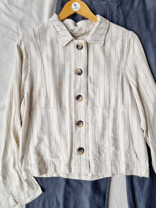 Chaqueta Villa Beige Rayada
