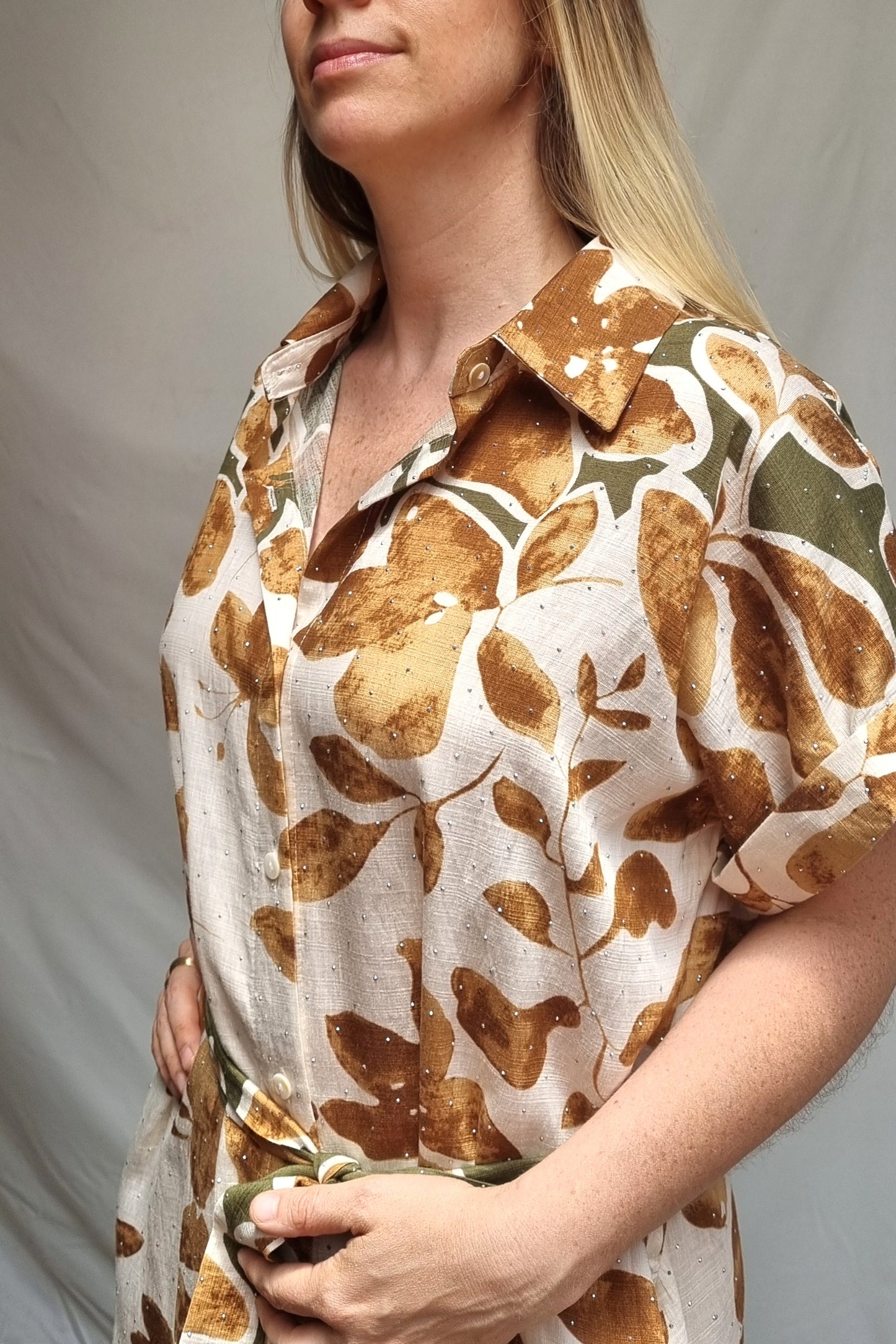 Vestido Camisero Kari Camel