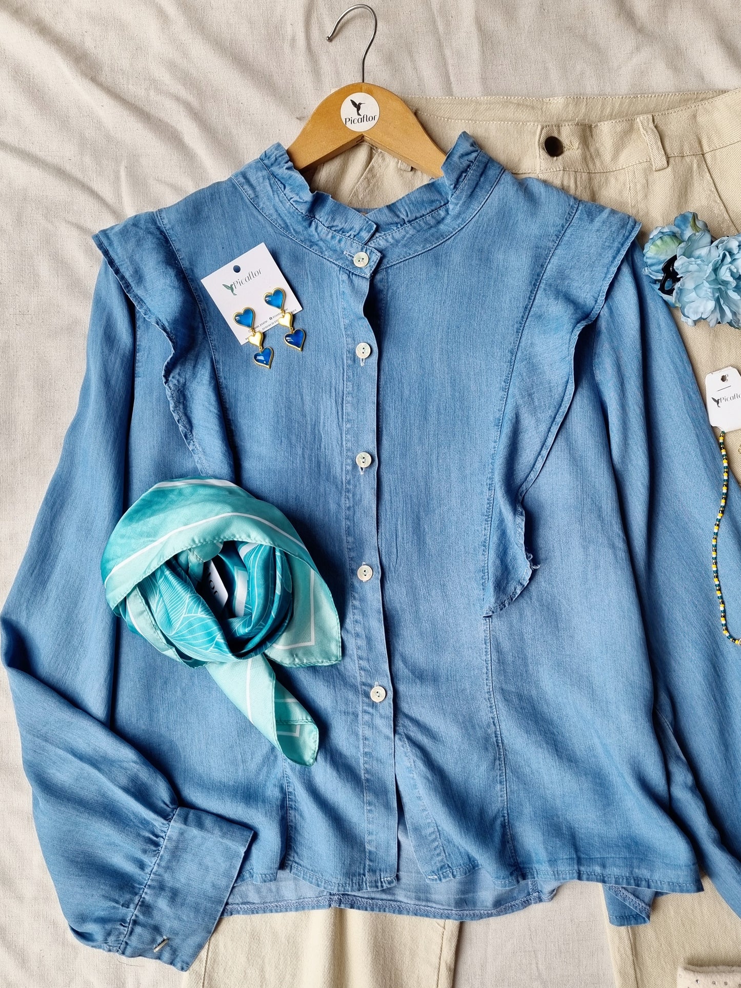 Blusa Koquita Azul Denim