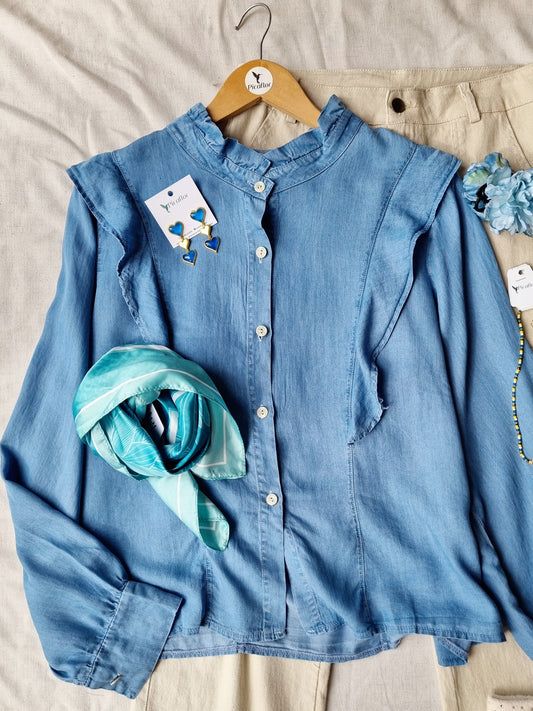 Blusa Koquita Azul Denim