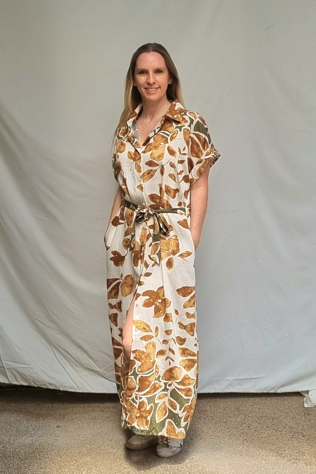 Vestido Camisero Kari Camel