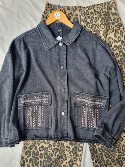 Chaqueta Chill Negra Brillos