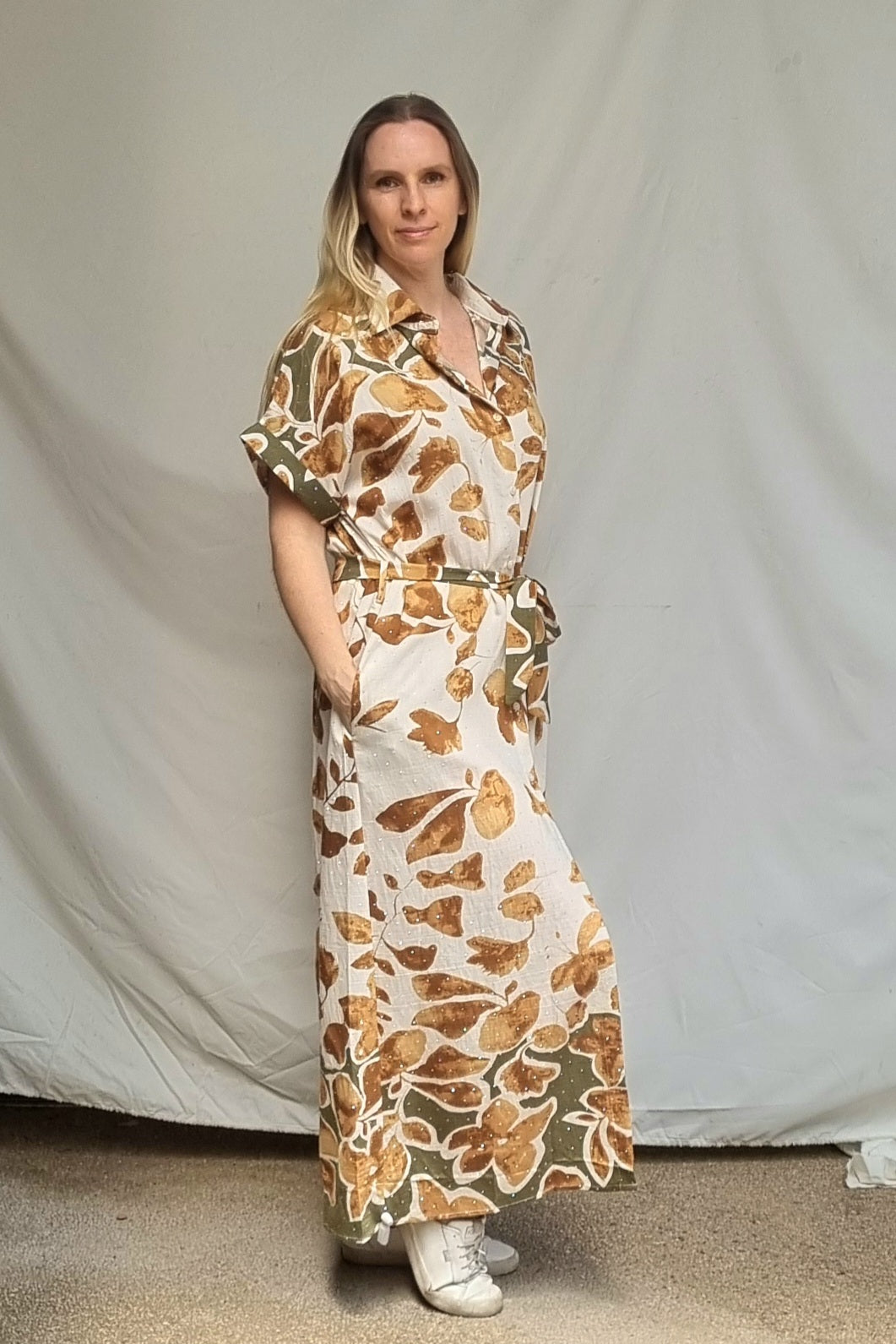 Vestido Camisero Kari Camel